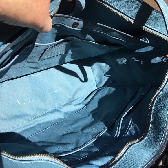 Authentic Blue Coach Zip Top Tote - EUC - Picture 9 of 14